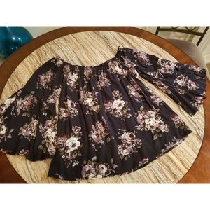 Charlotte Russe, floral, off-the-shoulder, 1X